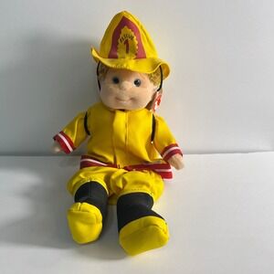 Vintage Boomer TY Beanie Kids Doll w/ TY Gear Rescue Firefighter Outfit
